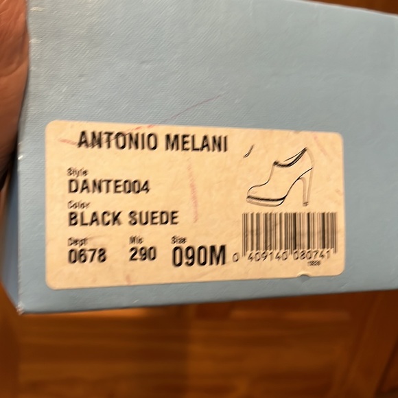 Antonio Melani Dante004 Black Suede Heels - Picture 8 of 10